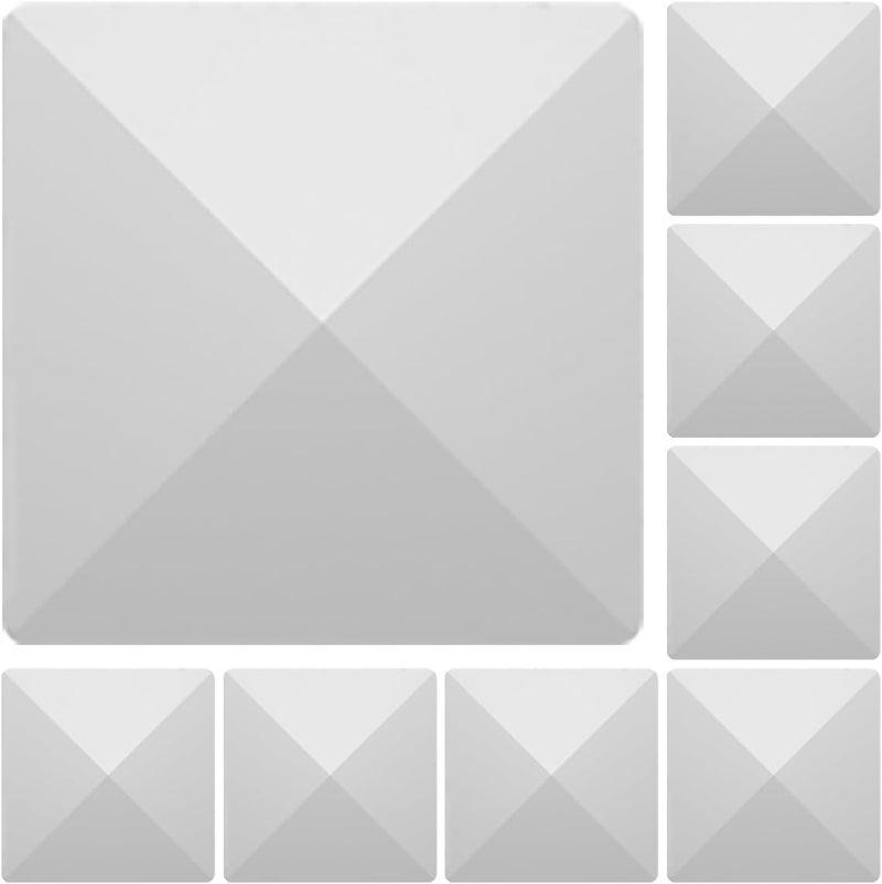 RECTOO 4x4 Vinyl Fence Post Caps, White PVC Decorative Pyramid for Actual 4"x4" Vinyl Posts – Not for Wood Post (8-Pack) - Image 1